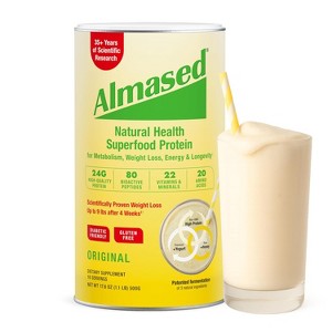 Almased Multi Protein Supplement Powder– Soy-Free, Meal Replacement for Weight Management & Lean Muscle Support  17.6 Oz - 1 of 4