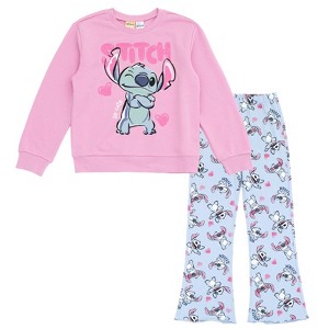 Disney Fleece Pullover Sweatshirt and Ribbed Flare Leggings Outfit Set Toddler - 1 of 4