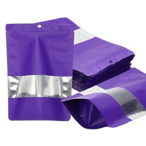 Unique Bargains Matte Metallic Aluminum Foil Zip Closure Food Storage Containers 30 Pcs - 1 of 4