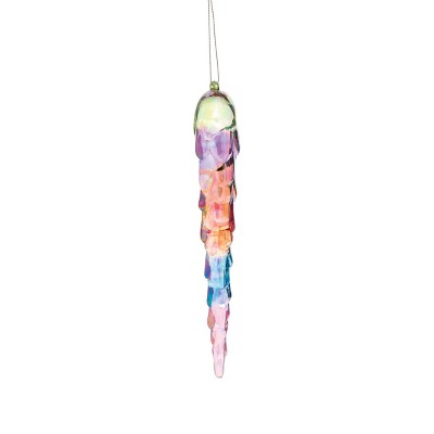 Gallerie II Rainbow Icicle Plastic Holiday Christmas Xmas Ornament