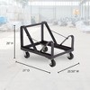 National Public Seating Stackable Cradle Style Chair Dolly with Powder Coated Steel Frame and Caster Wheels, Holds 40 8500 Series Chairs, Black - 2 of 4