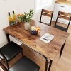Jojoka Dining Table Set for 4, Dining Room Table Set with Dual Tube Metal Leg & MDF Board - 2 of 4