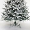 NicBex 7ft Snow Flocked Artificial Christmas Tree Hinged Full Tree with 1100 Branch Tips and Metal Stand for Home and Office, White - 3 of 4