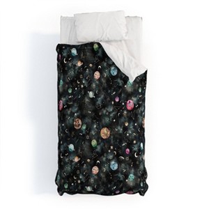 Deny Designs 3pc Twin/Twin XL Ninola Design Mystical Galaxy Comforter and Sham Set Black - 1 of 4
