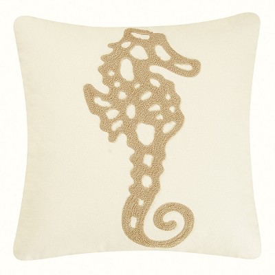 C&F Home 18" x 18" Seahorse Rice Stitch Throw Pillow