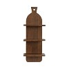 Kate & Laurel All Things Decor 12"x32" 3-Tier Braxton Modern Farmhouse Wall Shelves Natural Brown: Transitional Style, Plastic Frame - 4 of 4