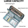 Clotth Womens Wallet - RFID Blocking Large Capacity Vegan Leather Bifold Wallet with Zipper for Daily Use,Travel & Shopping - 4 of 4