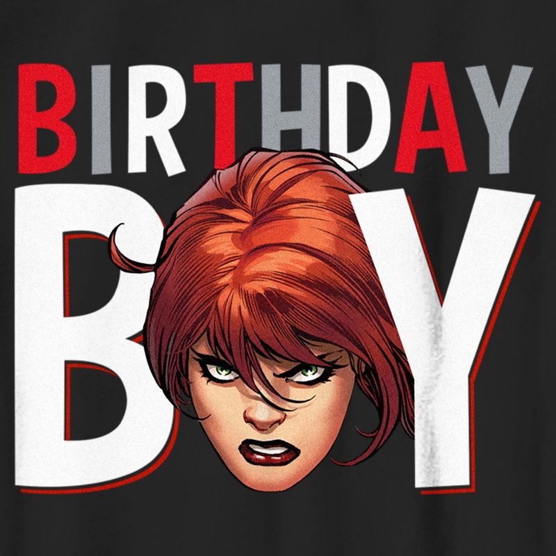 Boy's Marvel Birthday Boy Black Widow T-Shirt, 2 of 6