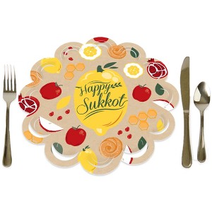 Big Dot of Happiness Sukkot - Sukkah Jewish Holiday Round Table Decorations - Paper Chargers - Place Setting For 12 - 1 of 4