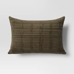 Cotton Dobby Striped Square Throw Pillow - Threshold™ - 1 of 4