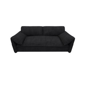 NicBex Velvet Loveseat Sofa Modern Convertible Pull-Out Sofa Bed with Side Storage for Living Room,Apartment,Black - 1 of 4