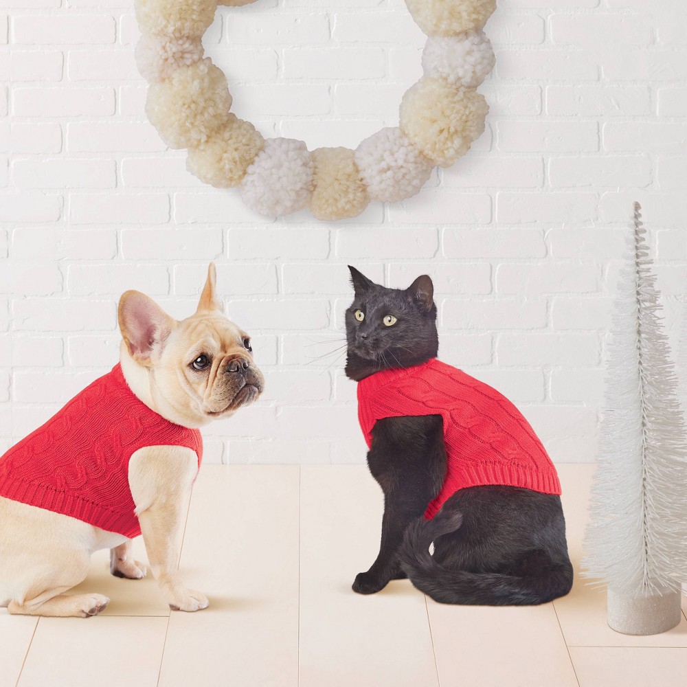 Dog and Cat Sweater Knit - Wondershop™ Red XS