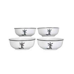 Omniware Country Farm Salad Bowls, Set of 4 - Dishwasher Safe Stoneware, Vintage-Inspired Farmhouse Style Dinnerware - 1 of 1