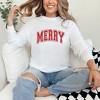 Simply Sage Market Women's Merry Varsity Thick Outline Long Sleeve Garment Dyed Tee - 2 of 4