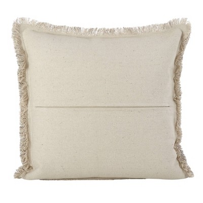 Slate Diamond Design Cotton Fringe Throw Pillow