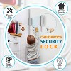 DOMETOUR Home Security Door Lock 3 Pack, Metal Reinforcement Child Proof Safety Latch, Withstands 800lbs for Inside Swing Doors - 4 of 4