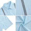 Mens Short Sleeve Cuban Guayabera Shirt Casual Summer Beach Button Down Shirts - 4 of 4