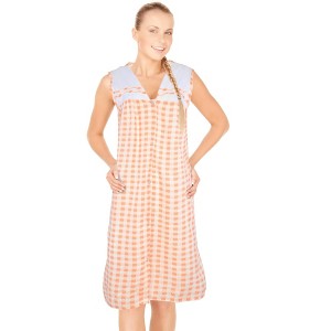 JEFFRICO House Dresses for Women with Pockets - Lightweight Breathable Sleeveless Muumuu & Nightgowns - Snap Front Housecoat and Dusters - 1 of 4