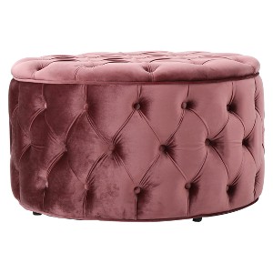 Zelfa New Velvet Ottoman - Christopher Knight Home - 1 of 4