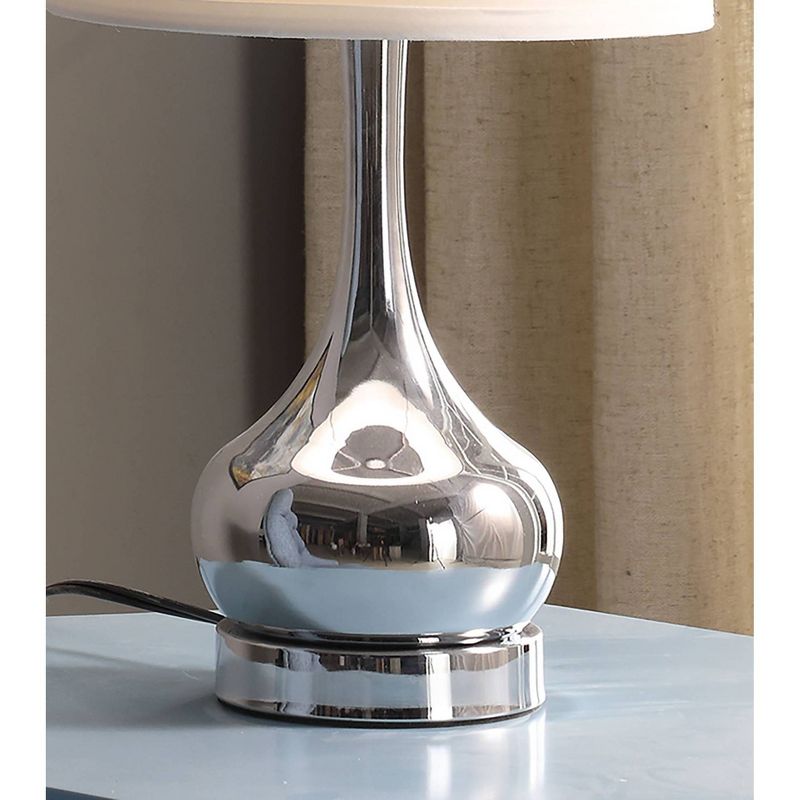 18.75&#34; Retro Metal Table Lamp Silver - Ore International, 4 of 5