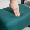 Sapphtopaz Rectangle Ottoman with Linen Upholstered Small Foot Stool with Plastic Legs Vanity Stool Cube Shoe Bench for Living Room, Entryway - 4 of 4