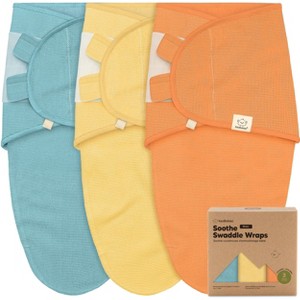 3pk Soothe Wren Swaddle Sleep Sacks, Organic Newborn Swaddles Wrap 0-3 Months, Soft Baby Wearable Blanket - 1 of 4