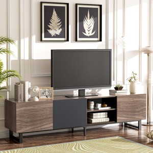 KTMBDW Modern TV Stand with Cabinets& Open Shelves,Console Table for TVs up to 80'',Entertainment Center with Door for Living Room,Bedroom - 1 of 4
