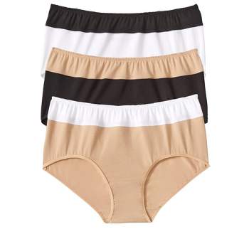 Comfort Choice Women's Plus Size Cotton Boyshort Panty 3-pack - 16, Beige :  Target
