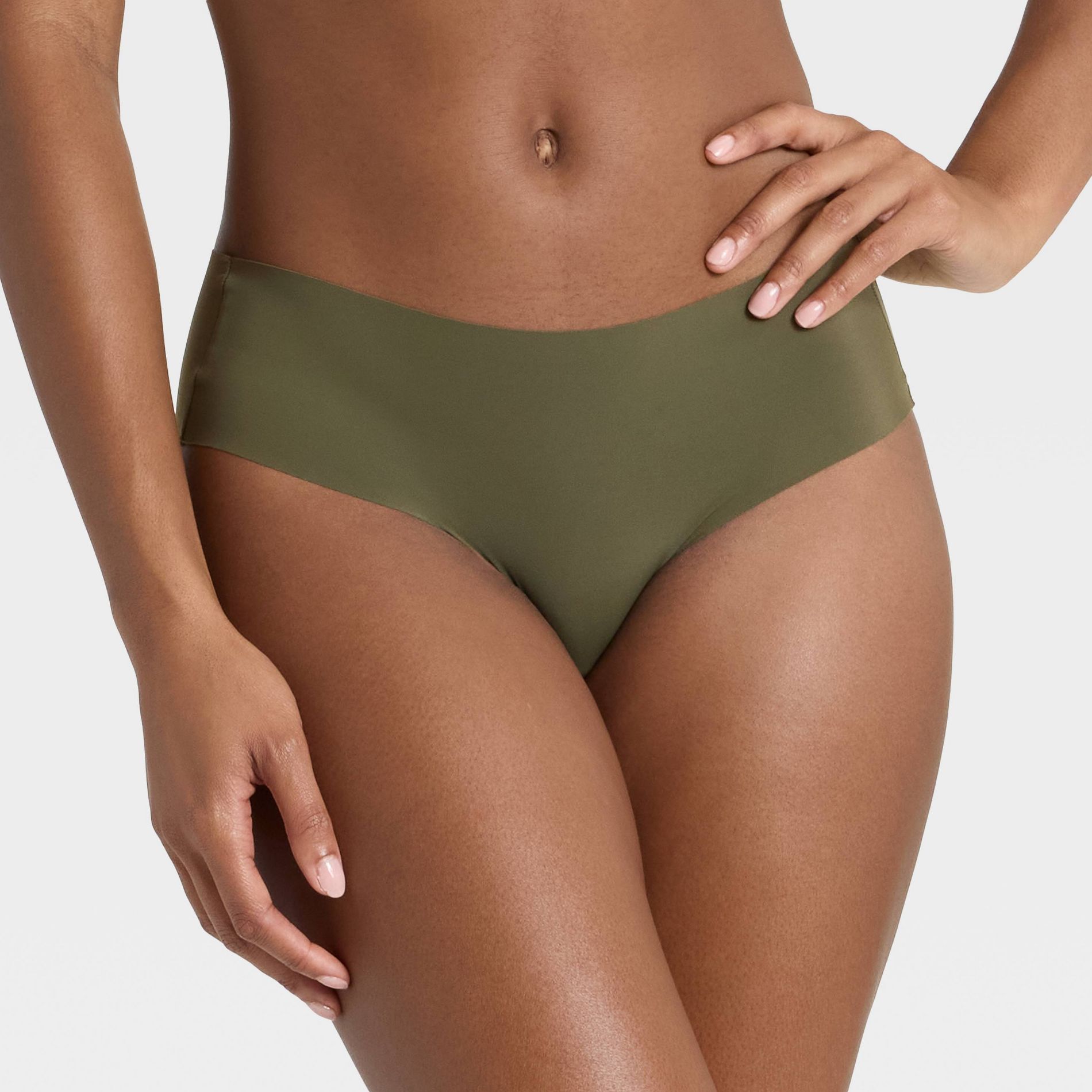 Women's Laser Cut Cheeky Underwear - Auden™ Peat Moss M