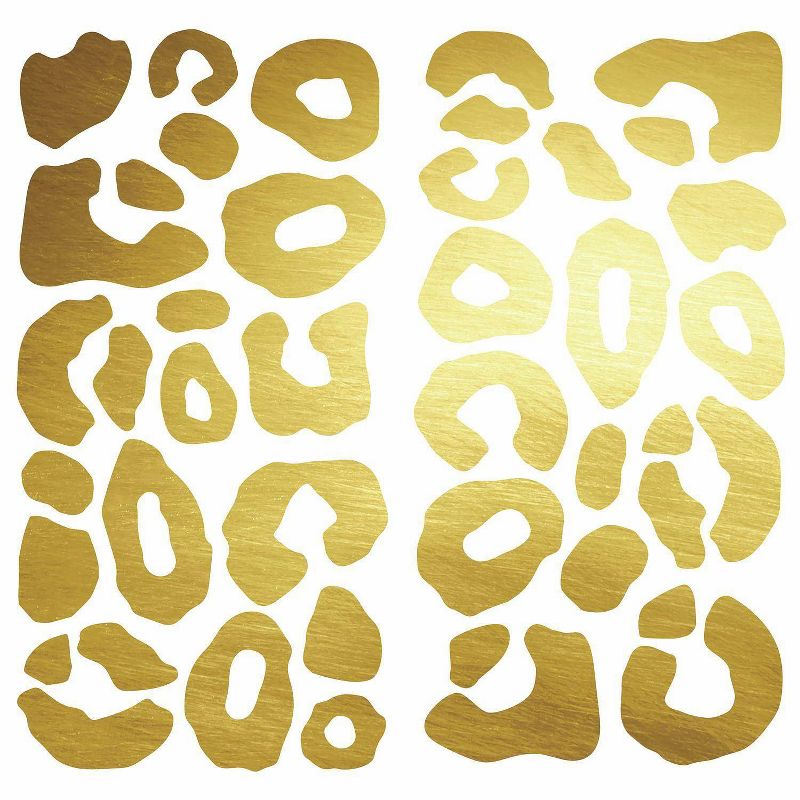 Foil Leopard Spot Peel and Stick Wall Decal Gold - RoomMates, 4 of 6