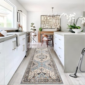 COZONY Washable Runner Rug Vintage Oriental Area Rugs for Bedroom Aesthetic Entryway Rug Non Slip Throw Rugs with Rubber Backing Distressed Carpet - 1 of 4
