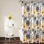 Leah Shower Curtain Yellow/Gray - Lush Décor
