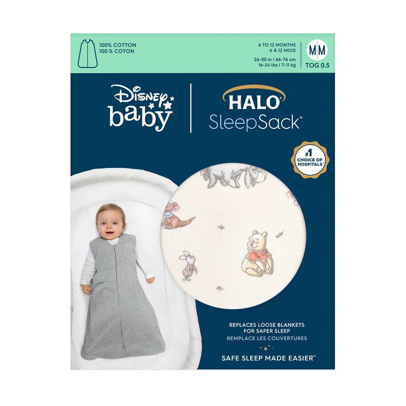 HALO 100% Cotton SleepSack Disney Baby Collection Wearable Blanket, 3 of 8