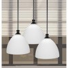 Toltec Lighting Carina 1 - Light Pendant in  Matte Black with 14" Opal Frosted Shade - 2 of 4