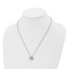 Chisel Stainless Steel Cubic Zirconia August Birthstone Circle Pendant on a 20" Multi-Link Chain Necklace - 4 of 4