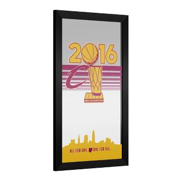 Cleveland Cavaliers 2016 NBA Champions Black Framed Bar Mirror