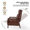 Justus Mid-Century Modern Vegan Leather Solid Wood Recliner Set of 2|ARTFUL LIVING DESIGN - 3 of 4