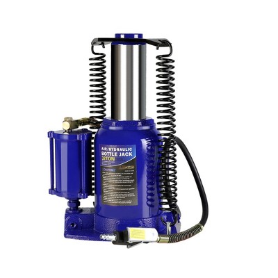32-Ton Hydraulic Bottle Jack 10.4"-16.3" Lifting Range Low Profile Air Jack Manual Jack With Handle Vehicles Maintenance