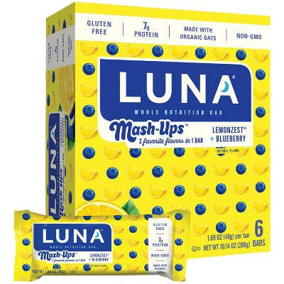 LUNA Mash-Ups Lemonzest Blueberry - 10.14oz/6ct