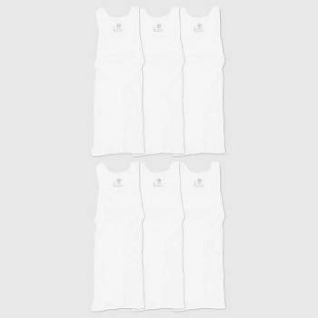 Hanes Premium Men's Comfort Tank Top Undershirt 5pk - White S : Target
