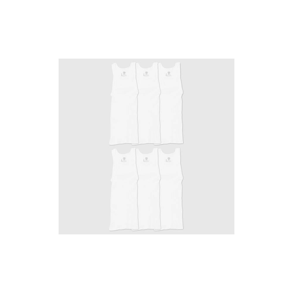 Hanes Men's TAGLESS ComfortSoft White A-Shirt 6-Pack Shirts Tank FreshIQ  Value
