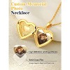U7 Personalized Locket Necklace: 14K Gold/Platinum Heart Photo Locket with 20 Inch Chain, Custom Gift for Women - 4 of 4
