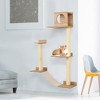 Gulches Transform Your Wall into a Cat's Paradise: Multi - Level Wall - Mounted Cat Tree with Sisal Scratching & Cozy Condo - 2 of 4