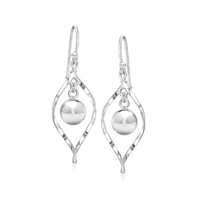 Ross-Simons Sterling Silver Twisted Drop Earrings