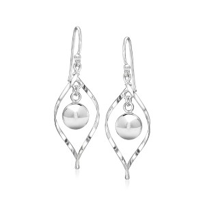 Ross-Simons Sterling Silver Twisted Drop Earrings - 1 of 3