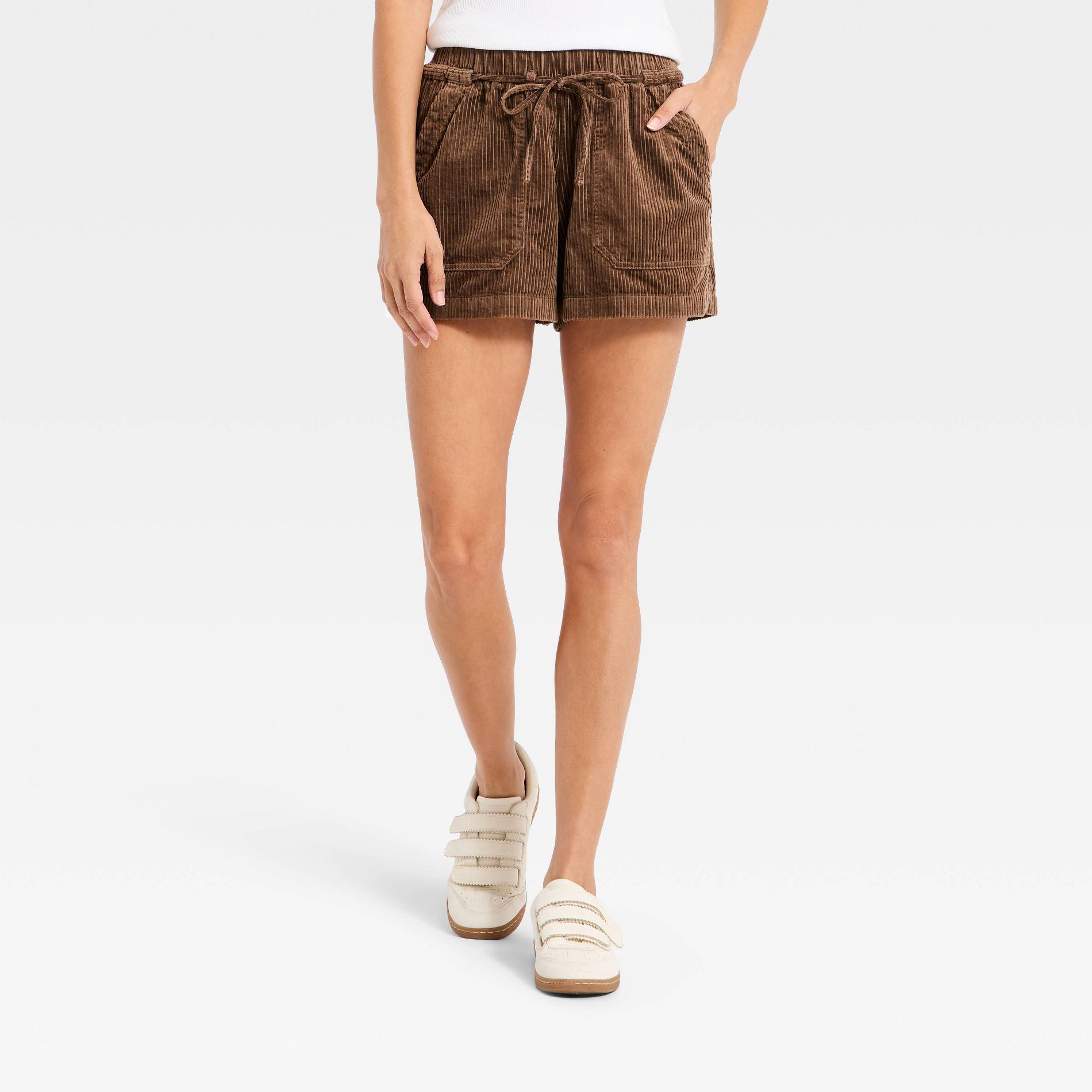 Women's High-Rise Corduroy Pull-On Shorts - Universal Thread™