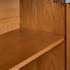 Mdf Walnut Sideboard, Dining Cabinet With Storage, Country Style Storage Cabinet, Suitable For Entry, Hallway, Living Room, Kitchen, Dining Room - 3 of 4