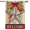 Briarwood Lane Festive Barnstar Winter House Flag Primitive Welco - 2 of 4