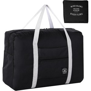 Hachikiko Foldable Travel Duffel Bag,Water Resistant Weekender Overnight Gym Bag - 1 of 4