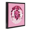 Stupell Industries Dazzling Pink Disco Ball Floating Frame Canvas Art, Black, 25" x 25" - 2 of 4